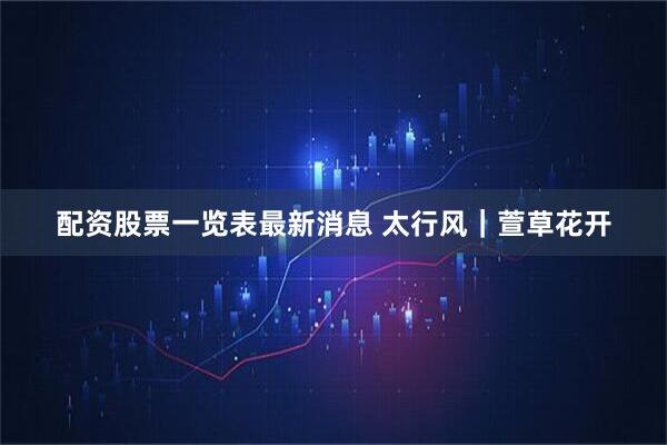 配资股票一览表最新消息 太行风|萱草花开